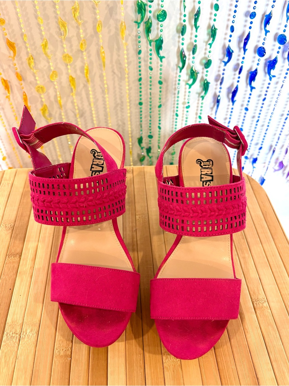 Y2K Fuchsia Platform High Heel Sandals